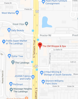 google map The OM Shoppe & Spa, Sarasota, FL